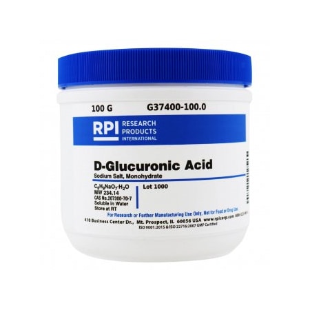Rpi D-Glucuronic Acid Sodium Salt Monohydrate, 100 G G37400-100.0